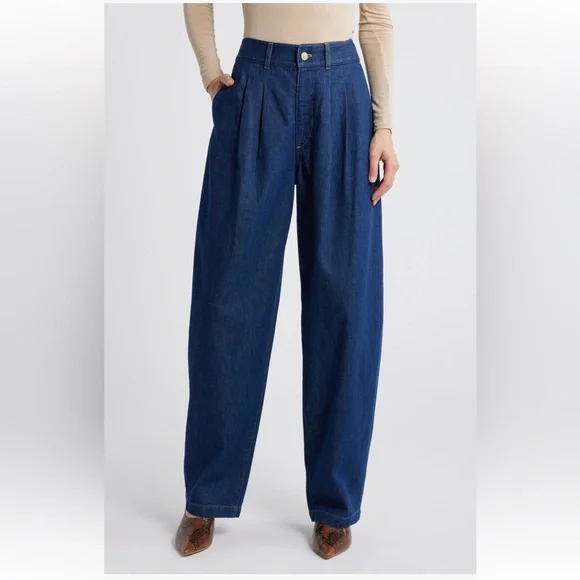 Frame Denim High-Rise Tapered Trouser Jeans Rinse Wash Size 26 NWT - Picture 1 of 8